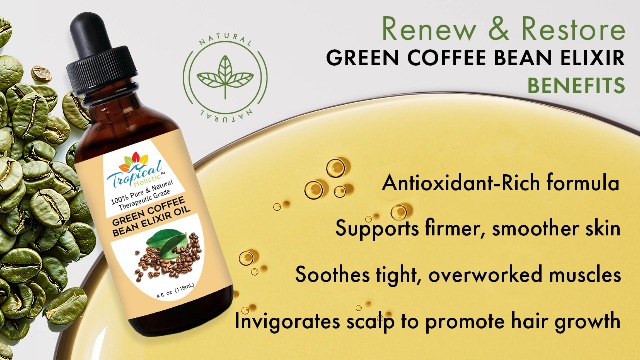 Amazon.com: Tropical Holistic Green Coffee Bean Elixir Oil, 4 oz