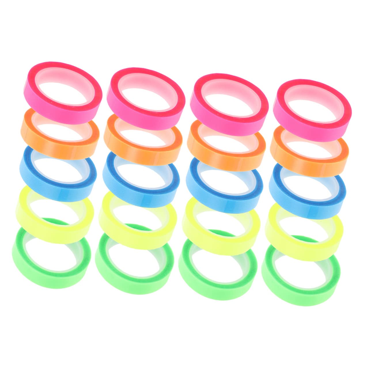 80rollos Cintas Adhesivas Fluorescentes De Transparentes Para Libros De Marcadores Para Anotaciones y Estudio Para Lectura y Organización De Notas