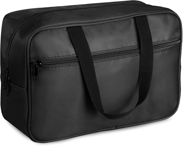 FITDON Sac de toilette grandeur nature Grand sac de lavage de voyage, Portable Makeup Bag Organizer Sac de bain imperméable à raser Gym Douche Sac de salle de bain, Noir