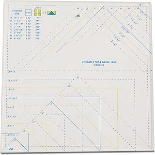 YICBOR Ultimate Flying Geese Tool, Quilting Ruler and Template for Making Multiple Sizes of Flying Geese Blocks - Buy now