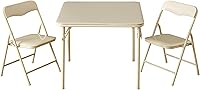 Idea Nuova Heritage Kids Beige 3-Piece Activity Table & 2 Folding Chairs Set - Playroom Furniture Ages 3+
