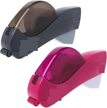 Automatic Tape Dispenser, Automatic Tape Dispenser, Hand-held One Press Cutter for Gift Wrapping Scrap Book,for Shipping, Schools, Homes(Rose Red)