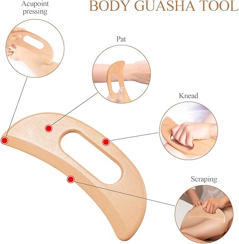 Miniatura 5 de 3 herramientas de masaje de terapia de madera, masajeador de drenaje linfático, masajeador de madera, herramientas de escultura corporal para