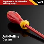 XOOL 1000V Insulated Electrician Screwdriver Set, 8-Piece with Magnetic Tips, Non-Slip Handle, Slotted & Phillips, VDE & GS Certified for Safe Electrical Work, Chrome Vanadium Steel
