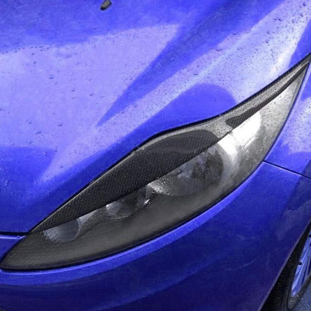 DEHIWI 2 STÜCK Auto Scheinwerfer Augenbrauen Abdeckung Augenlider Aufkleber Trim Kompatibel für Ford Fiesta MK7 2008-2012, Scheinwerferblenden