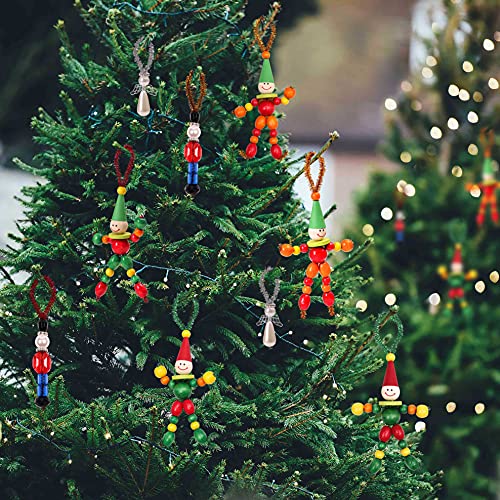 Tieshankao 16PCS Christmas Crafts DIY Beads Ornaments Kits for Adults Include Nutcracker, Angel, Elf, Tree - Xmas Holiday Toys Gifts Stocking Stuffers Decor Party Decorations Supplies(Need Assembly) - Image 2