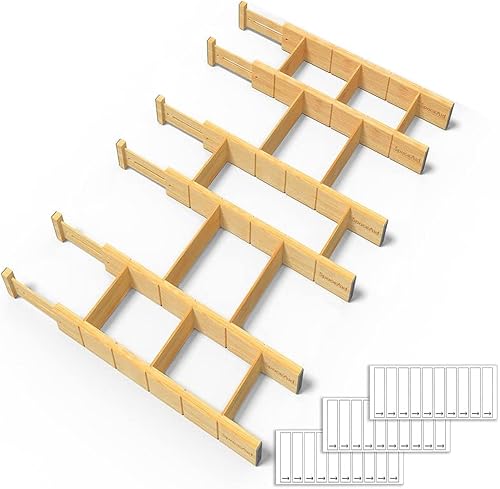 Adjustable Bamboo Drawer Dividers