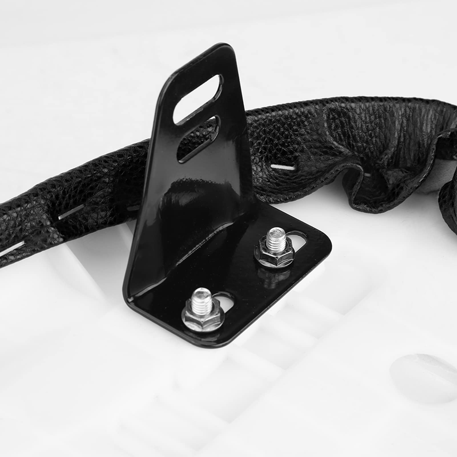 Siège Moto Bossé Vintage Kuuleyn - Cuir PU Pour Honda CG125 Cafe Racer - Noir/Marron - Antidérapant