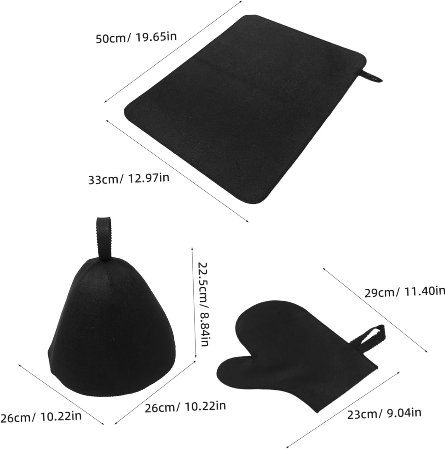Sauna Accessories Set Felt Heat Protection for Men Women image 2