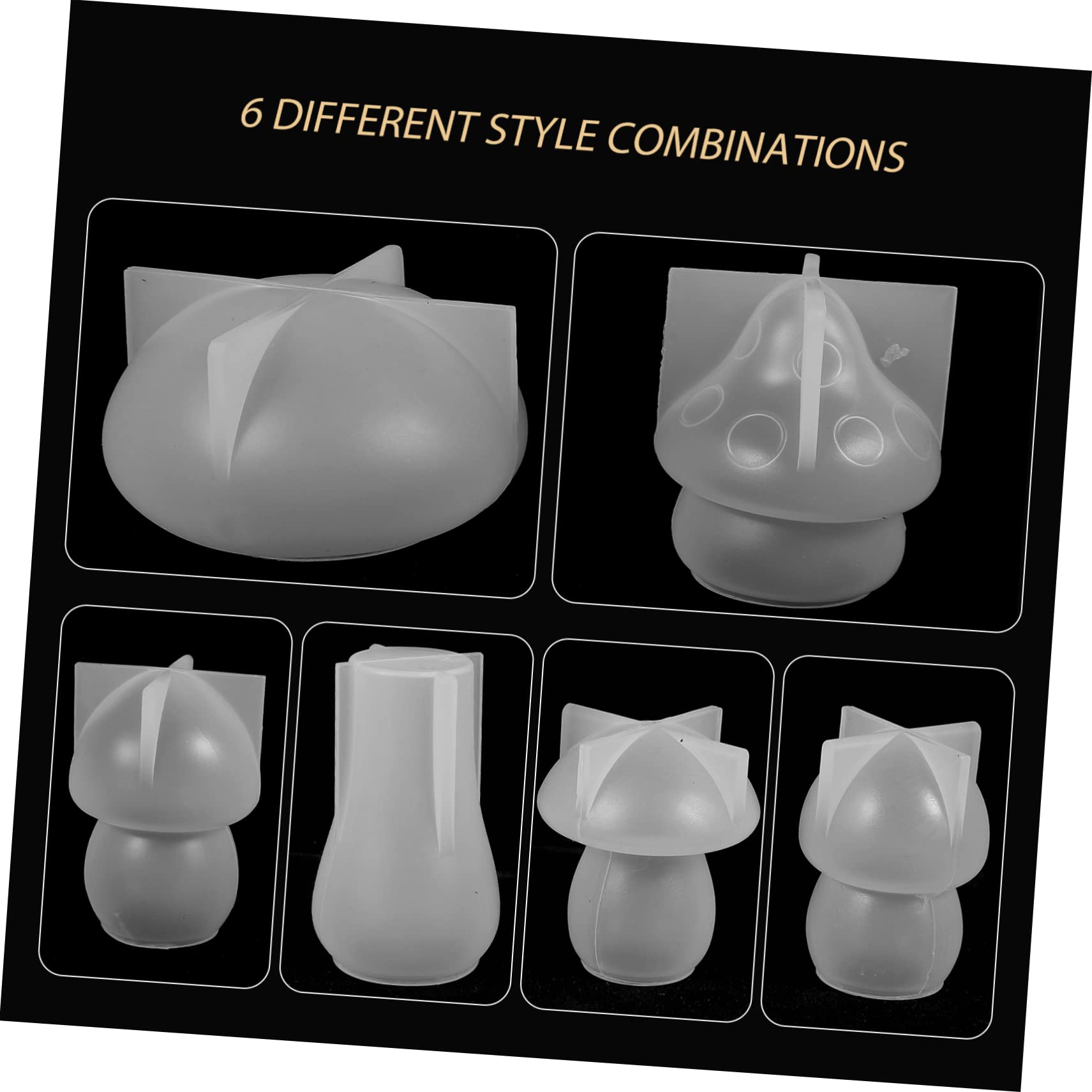 Stampi in Silicone a Fungo 6 Pezzi per Bricolage e Resina