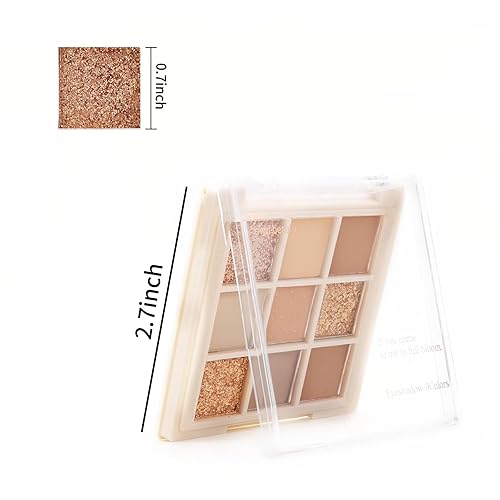Miniatura 5 de Boobeen Paleta de sombras de ojos nude  maquillaje mate y brillante, polvo cremoso altamente pigmentado para sombra de ojos, crea un aspecto de ojos