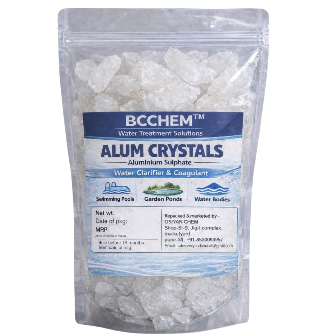 Alum Stone Crystals -1 kg| phitkari Crystals for Water Purification| for Swimming Pools,Water Ponds, Open Water Bodies |Alum Stone for Water Purification|