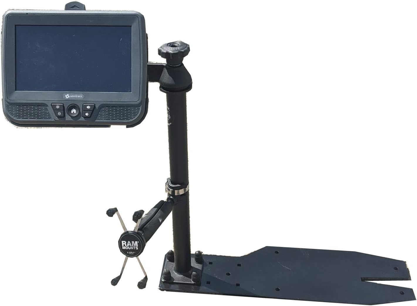 dieselboss omnitracs qualcomm ivg no drill ram mount for semi truck drivers ivg mount w small cell phone mount