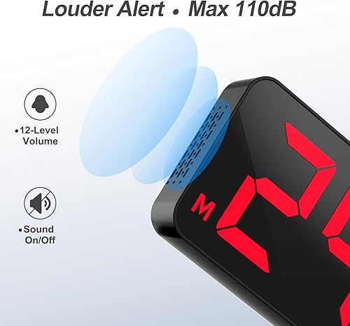 Miniatura 5 de ANJANK Temporizador de gimnasio grande de 15 pulgadas, reloj de pared digital LED con segundos, temporizador para entrenamiento, intervalo y rondas,