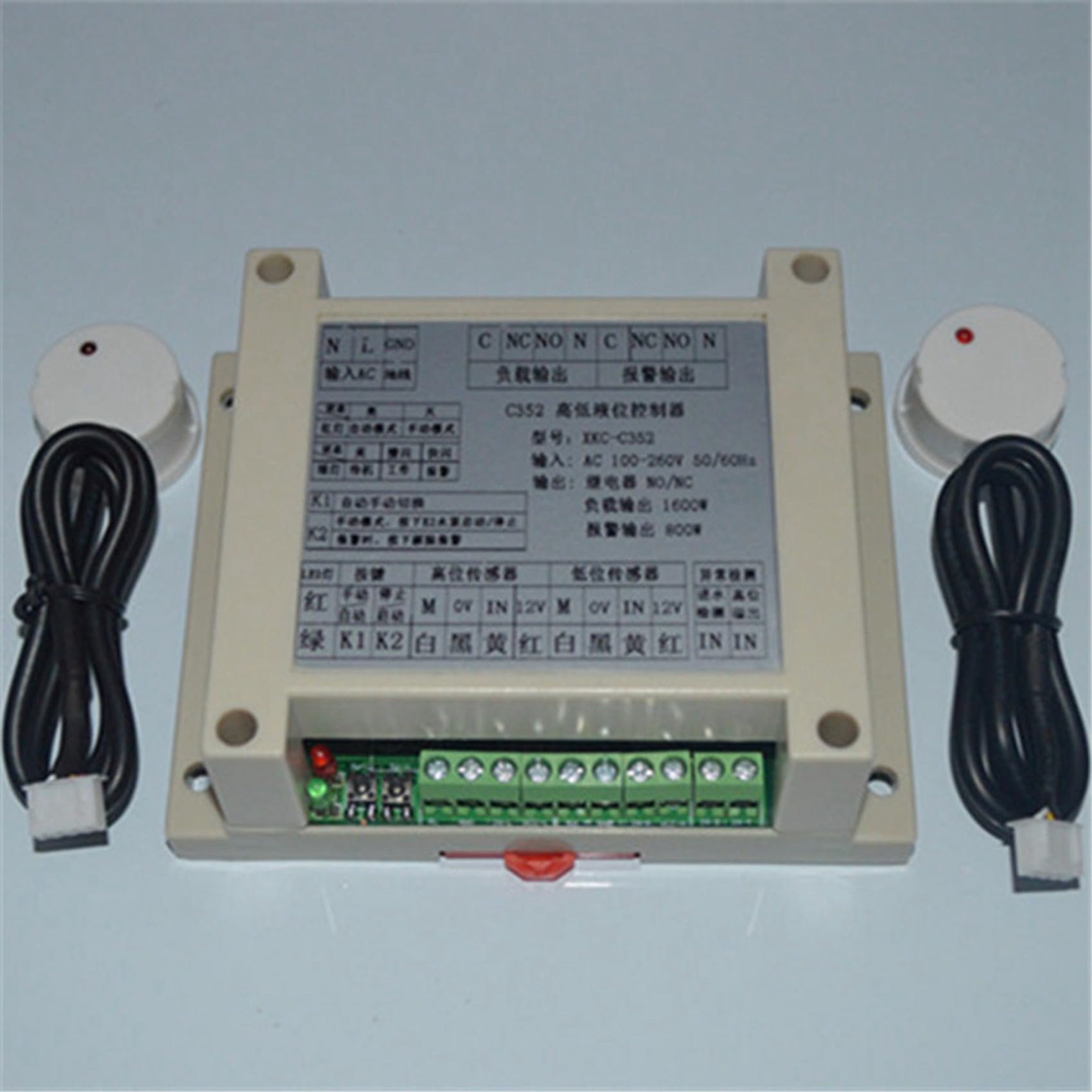 3X Regulador Inteligente para Alto y Bajo de Líquido con 2 Módulos de Sensor Sin Contacto Control Automático Líquido Agua