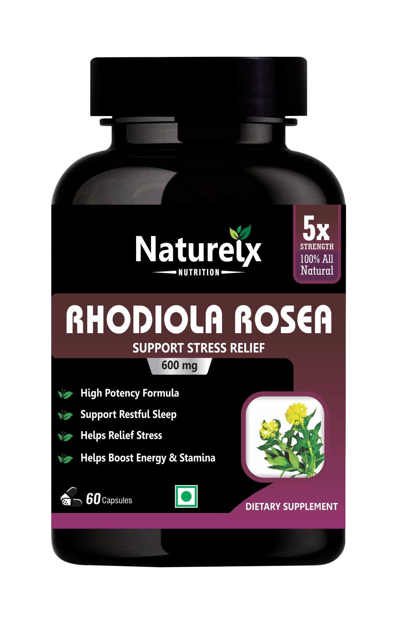 Rhodiola Rosea Extract Stress Support- 60 Capsules