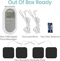 Vista 6 de Vive Stim Machine - Estimulador muscular portátil – Unidad digital TENS Dispositivo de almohadilla de electrodos – Masajeador de electroterapia
