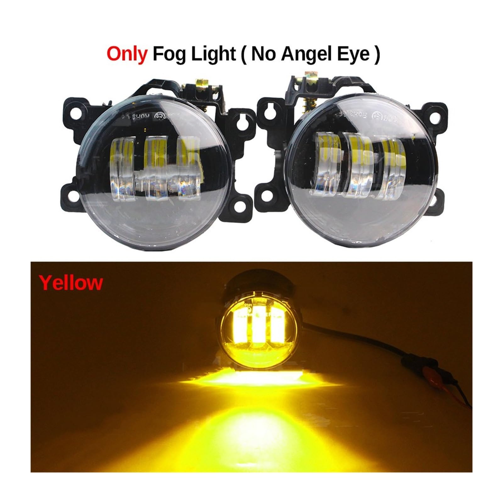 Genérico 2 Piezas Para Suzuki Para Swift Para Sport 07-20 30W 6000LM LED Antiniebla Angel Eye Diurna H11 Canbus Conjunto Lámpara Delantera DRL Faros Antiniebla