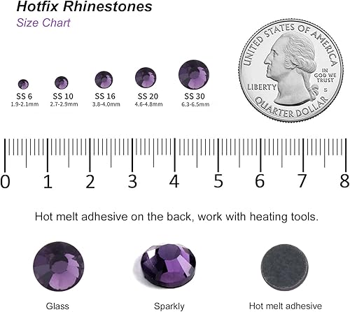 Vista 75 de 6000 diamantes de imitación termoadhesivos a granel, diamantes de imitación azules para ropa de manualidades, cristales termoadhesivos
