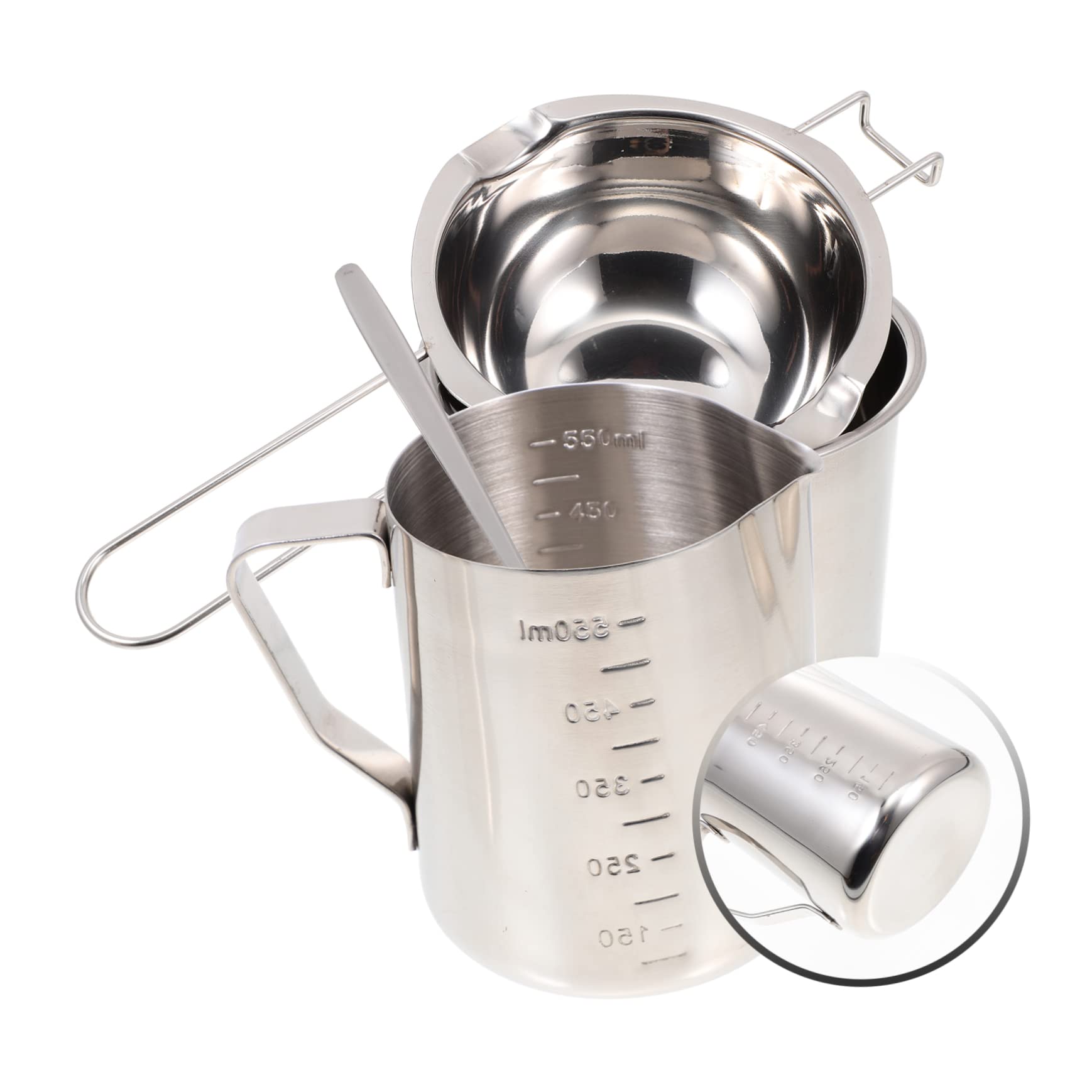 VILLFUL Kit para Hacer Velas Aromáticas Acero Inoxidable Plata, Fácil de Usar y Limpiar, Set Creativo Accesorios para Bricolaje en Casa
