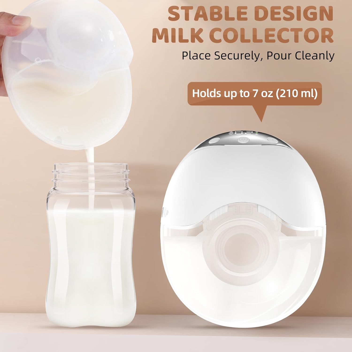 Hands Free Breast Pump, Wearable Breastfeeding Pump, Portable Electric Breast Pump with 4 Modes & 12 Suction Levels, Soft Doublefit Flange Inserts 19/21/24mm, Low Noise, Smart Display, 2-Pack - Image 3