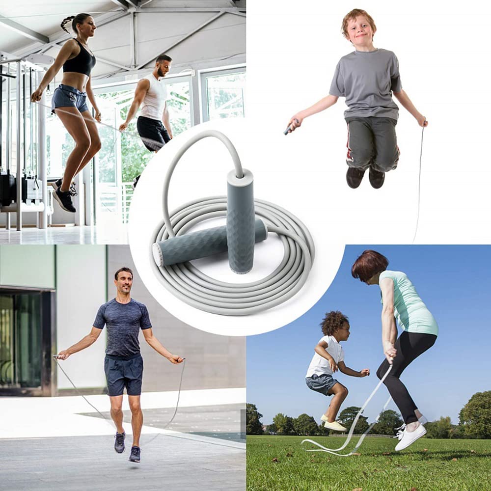 Lunghezza Regolabile Skripping Rope Skipping Professional Skipping Rope con Comodo Silicone Manette Pesanti Corde di Salto