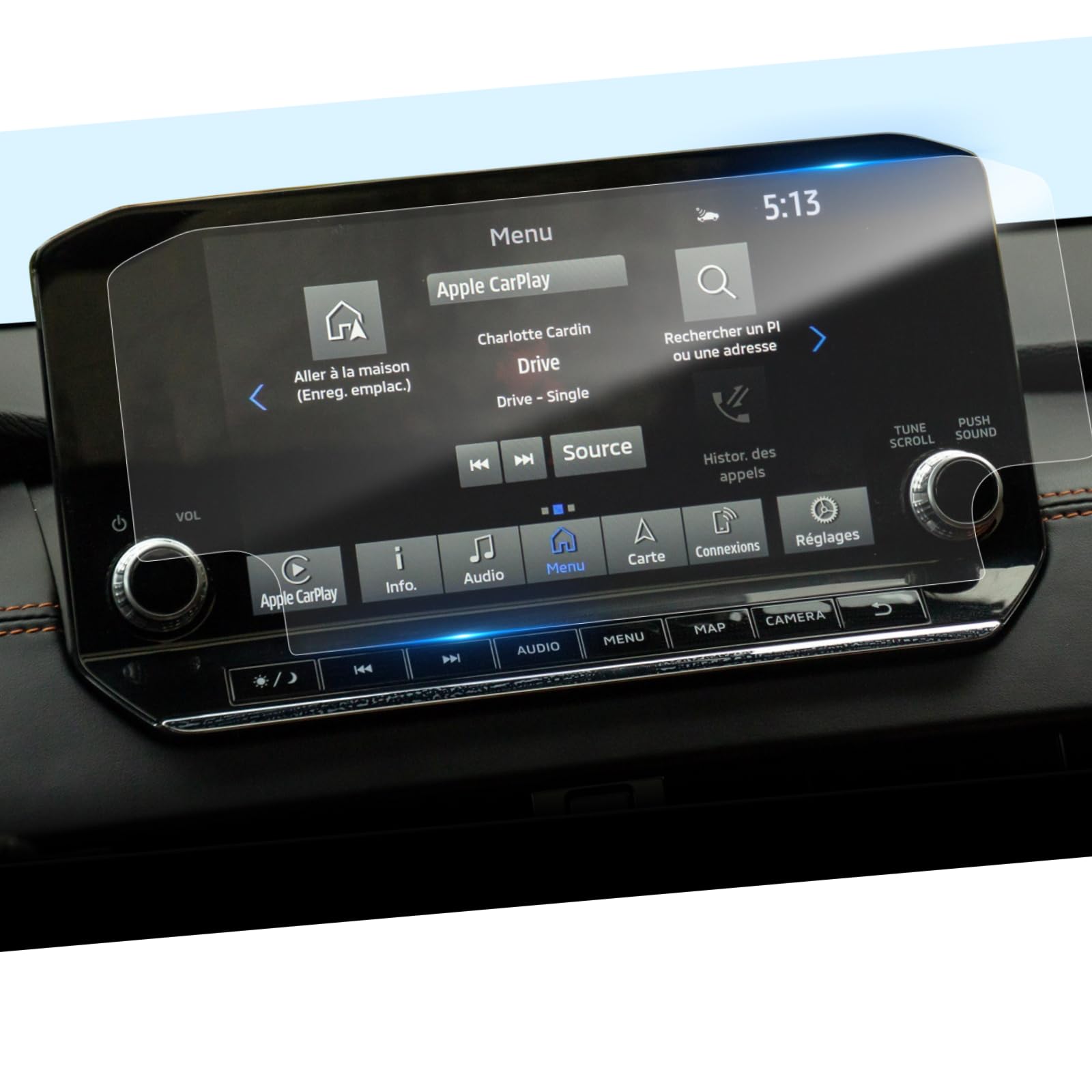 Protector de pantalla para coche Outlander antihuellas, evita arañazos en radio GN PHEV 21-22 6