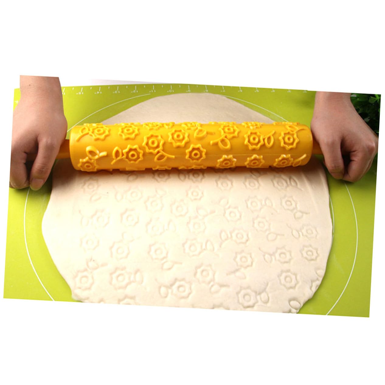 8 Stück Teiliges Nudelholz mit Geprägten Mustern Lebensmittelechter Kunststoff Teigroller für Fondant Zuckerpaste Kuchen und DIY Backdekoration Einfach zu Reinigen Handlich