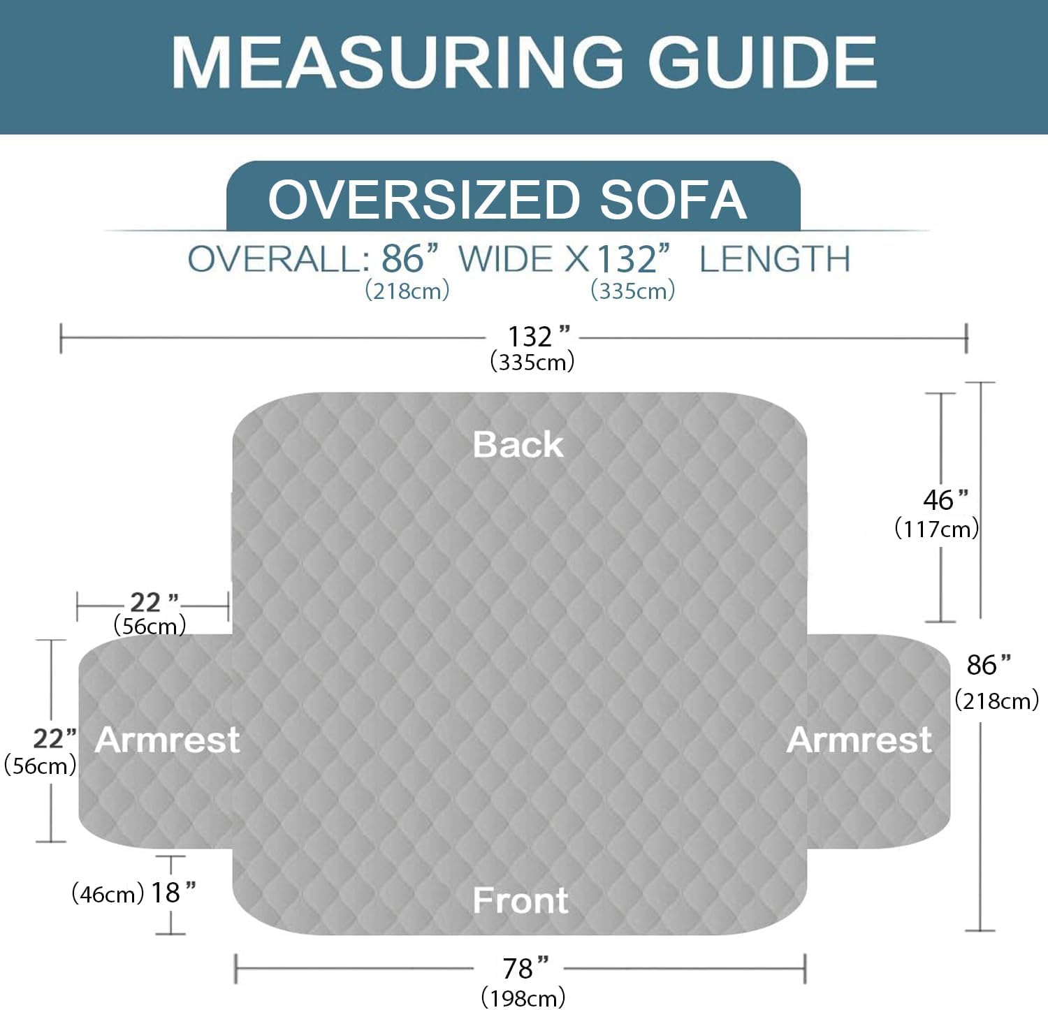 H.VERSAILTEX Water Repellent Sofa Cover Couch Cover Sofa Slipcover For