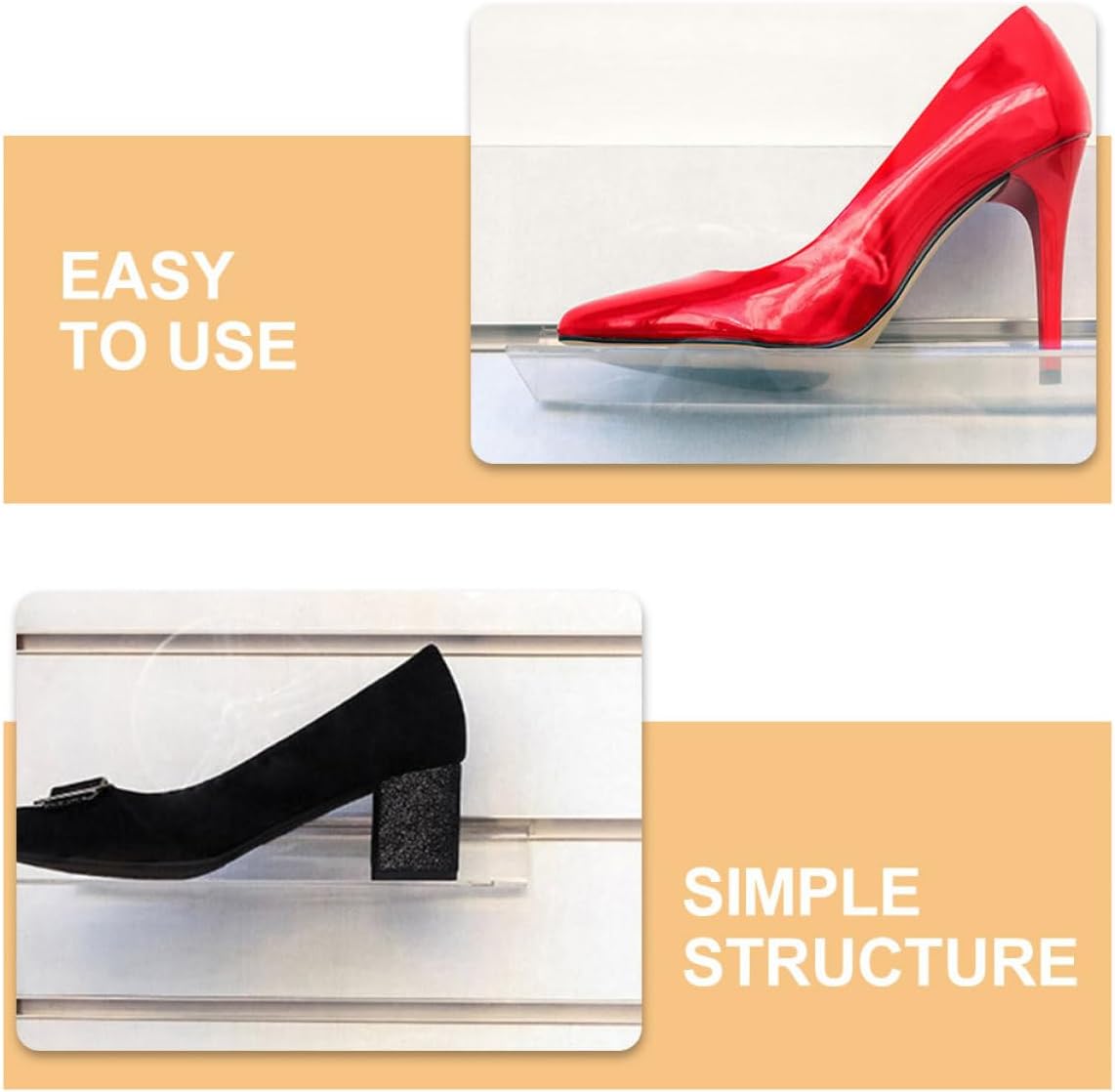 Mikikit 20pcs Shelves for Shoe Display Wall-mounted Shoe Racks for Home Retail Easy Installation Shelves for Organizing