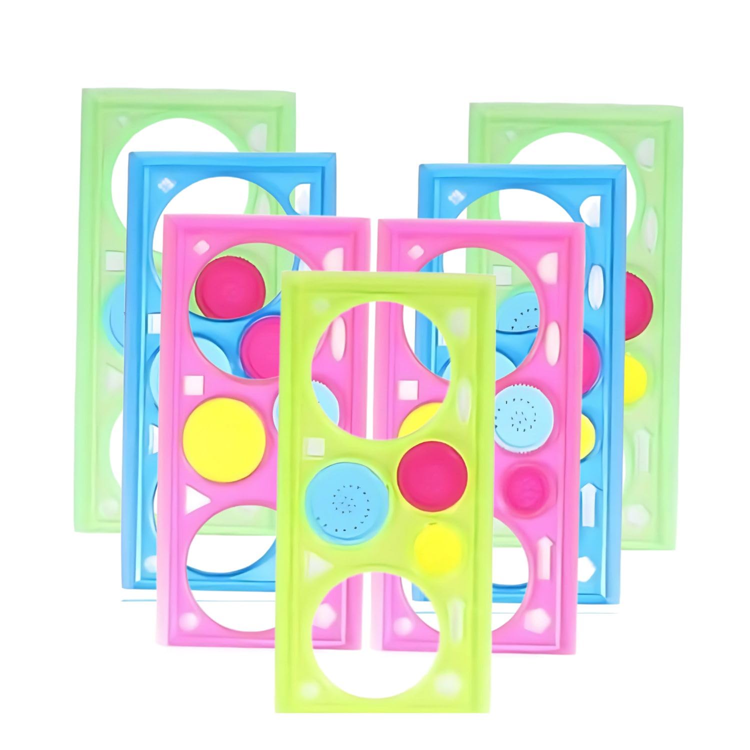 Crackles Creative Gift Designer Spiral Spirograph Geometric Ruler Drafting Tools Art& Craft Sets School Stationery Return Gift for Children Kids Students Birthday Drawing Toys - Pack of 5, Multicolor