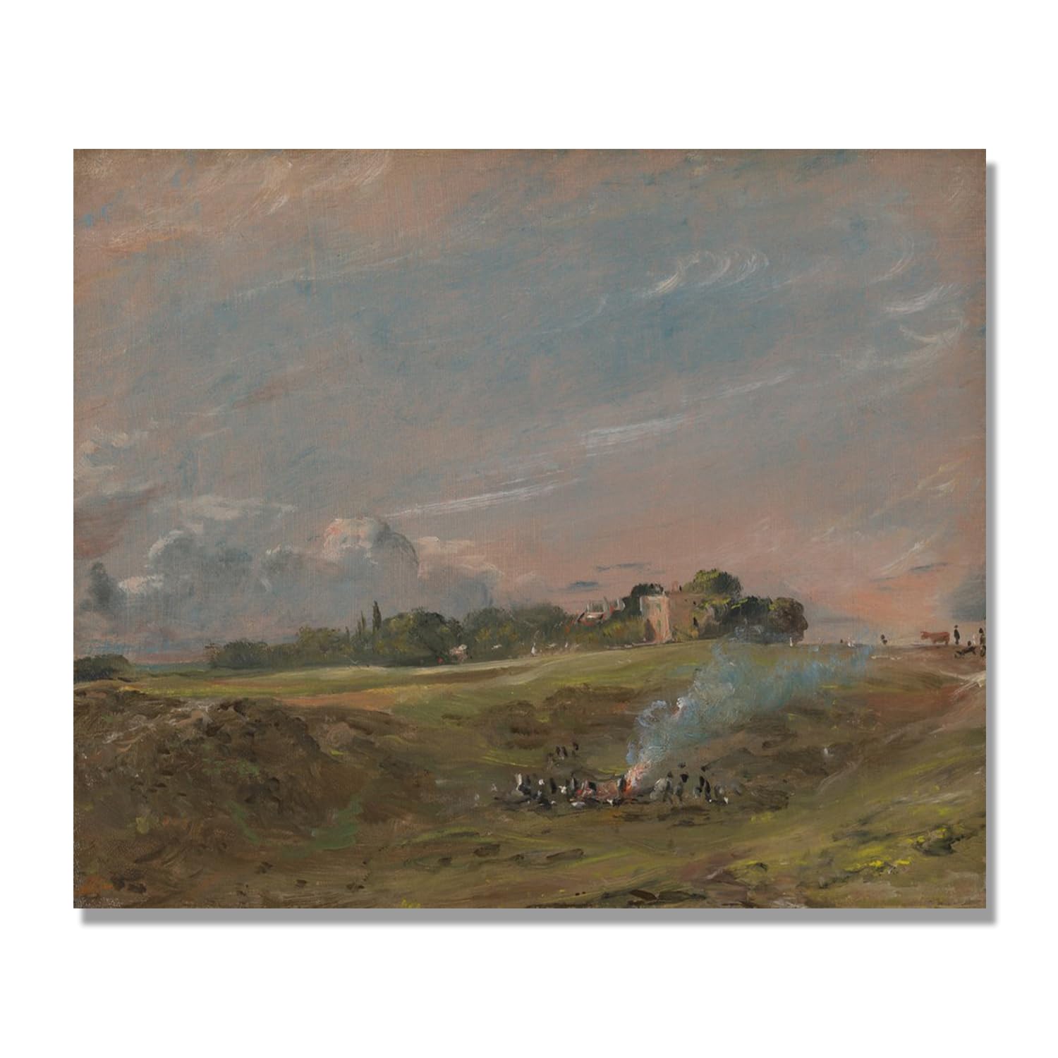 John Constable Sztuka ścienna, krajobraz 10), plakat słynnych obrazów, romantyzm retro obraz wydruki dekoracja ścienna. 30 x 36 cm - 11,8 x 14,2 cala tylko płótno