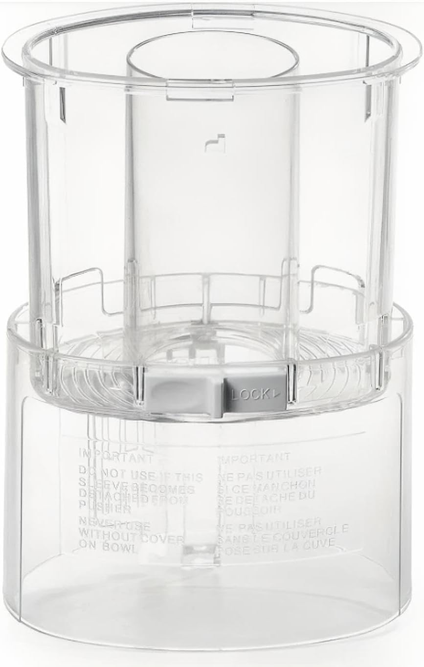 Large Pusher & Sleeve Assembly Replacement for Cuisinart Tritan Food Processor DLC-018BGTX DLC-018BGTX-1