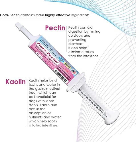 Miniatura 5 de FLORA-PECTIN Pasta oral para perros y gatos, ayuda a reducir las heces sueltas ocasionales y la diarrea, equilibra el pH intestinal, apoya la