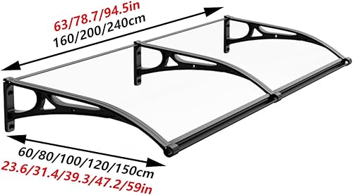 Miniatura 9 de Toldo para ventana, toldos de aluminio con fregadero, toldo de patio al aire libre, toldo de patio al aire libre, hoja hueca de protección contra la