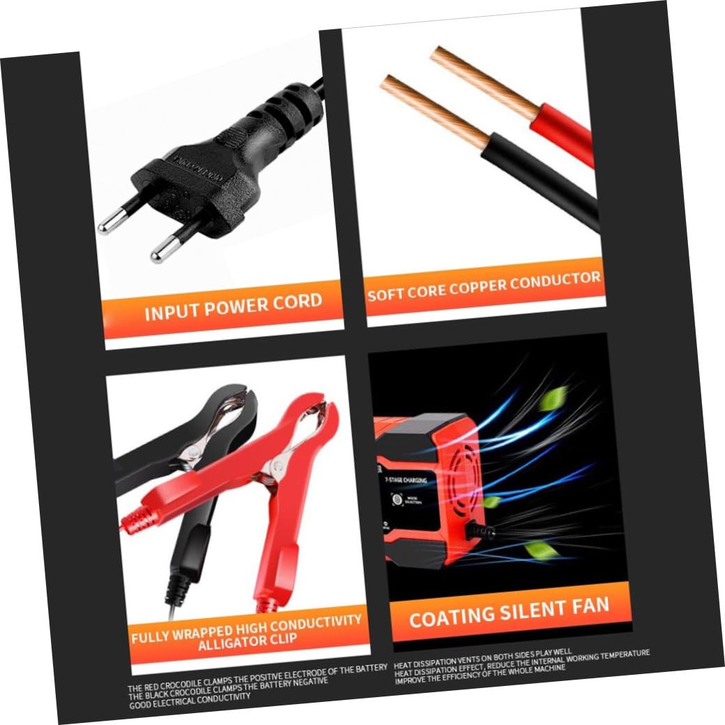 Mantenitore Di Carica Intelligente 12v/24v Riparatore Di Batterie Per Auto Motociclette Caricabatteria A Impulsi