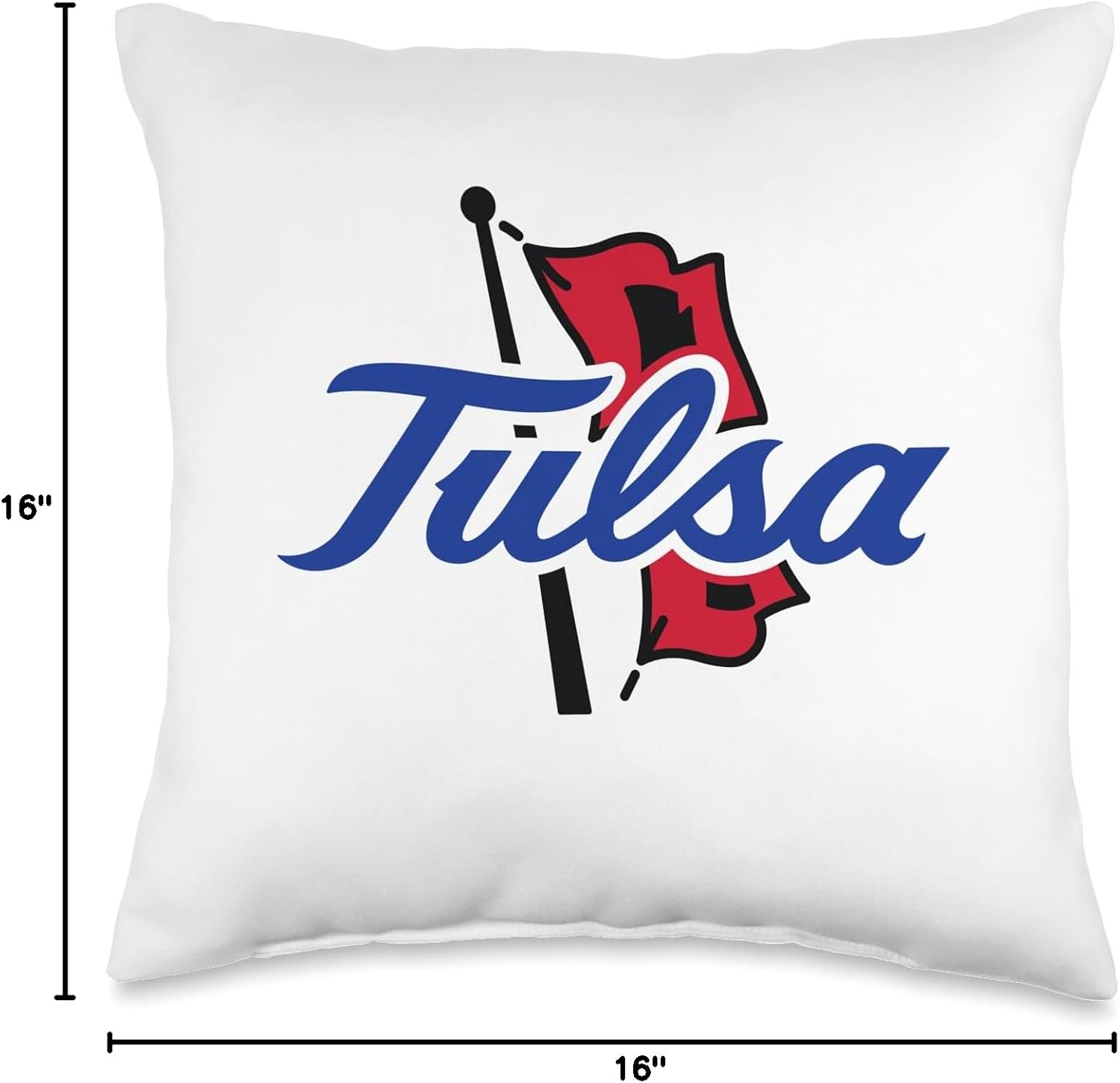 Tulsa Golden Hurricane | NCAA University of Merch | RYLTLS06 Throw Pillow