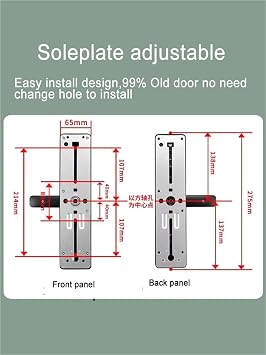 Smart Lock, Bluetooth Fingerprint Keypad Touch for Apartment Smart Door Lock Keyless Entry for Front(Latch Mortise,Rosso)