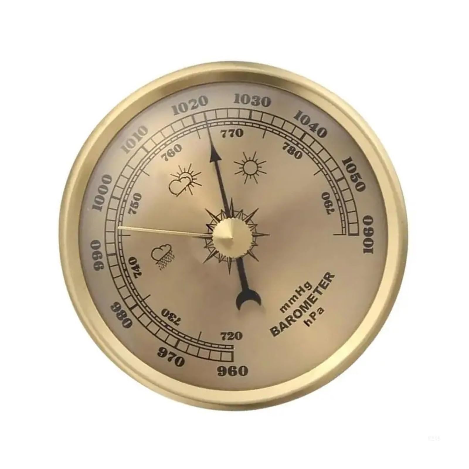 Profesjonalny barograf aneroidowy o średnicy 70 mm, przyrząd meteorologiczny, Precyzyjna dokładność wybierania(Silver)