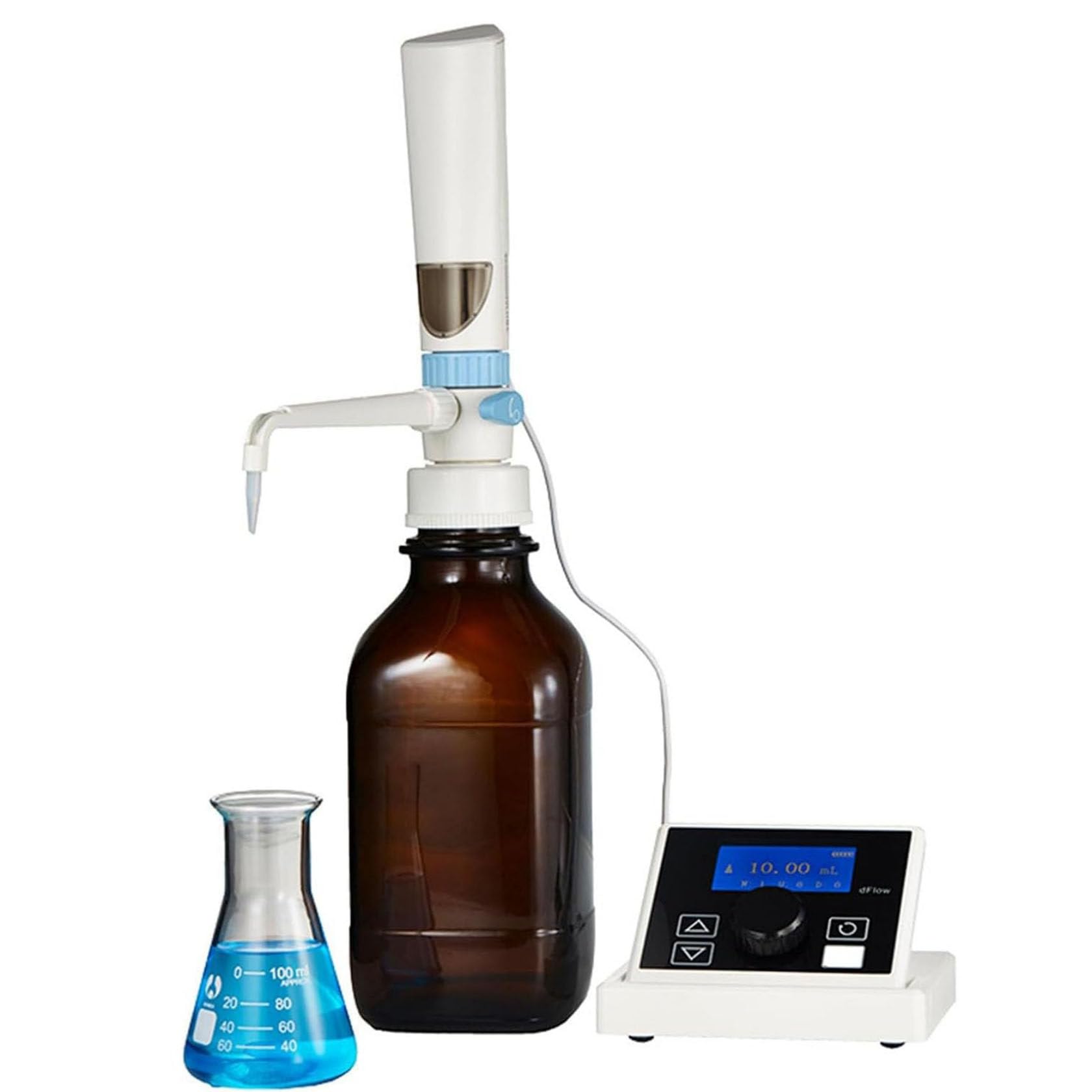 Electronic Lab Liquid Bottletop Titrator, digitaler Flaschendeckelspender mit LCD-Display, 0,01-99 ml kontinuierliche Pipettierung für Laborgebrauch