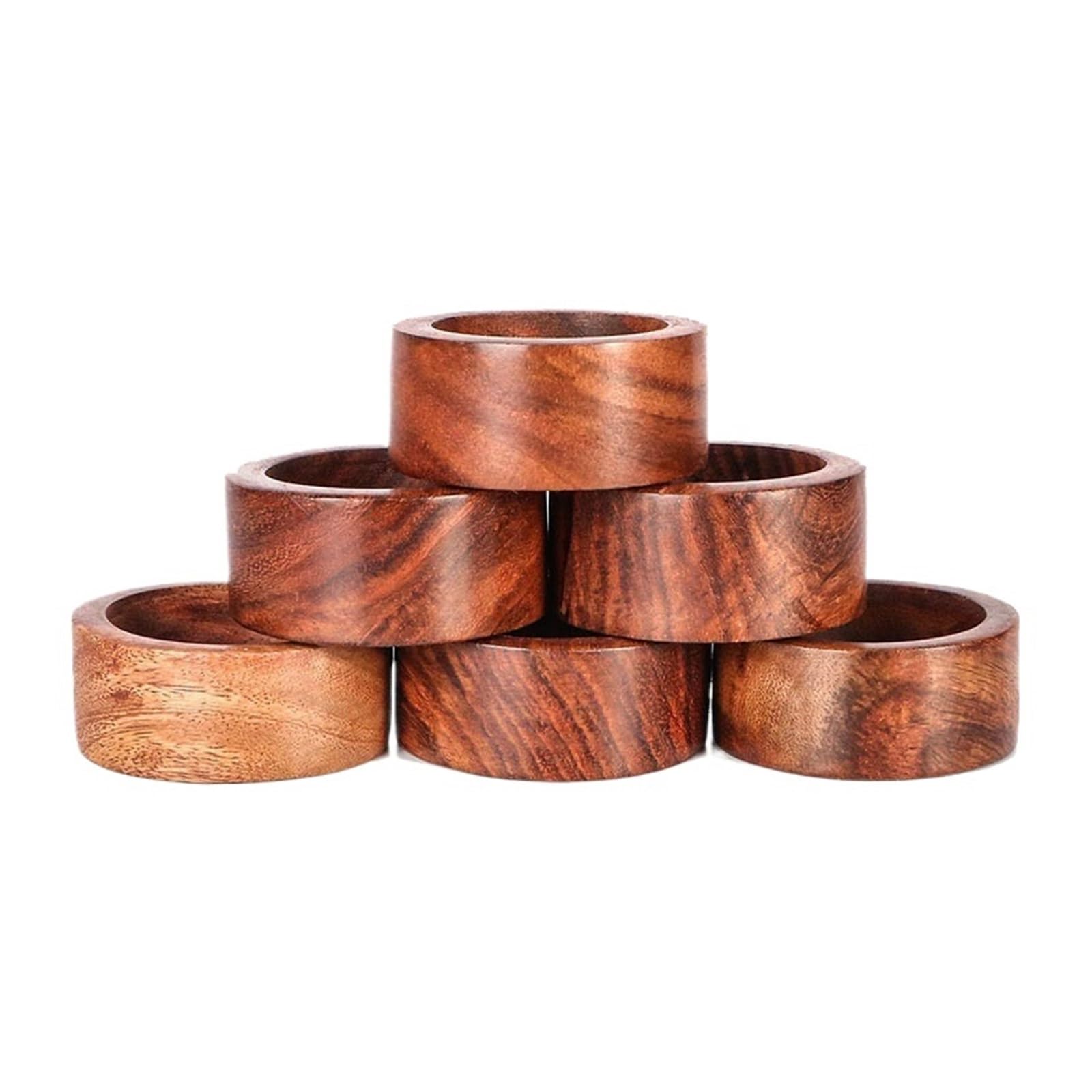 Wooden Napkin Rings 6/12Pcs Wooden Napkin Rings