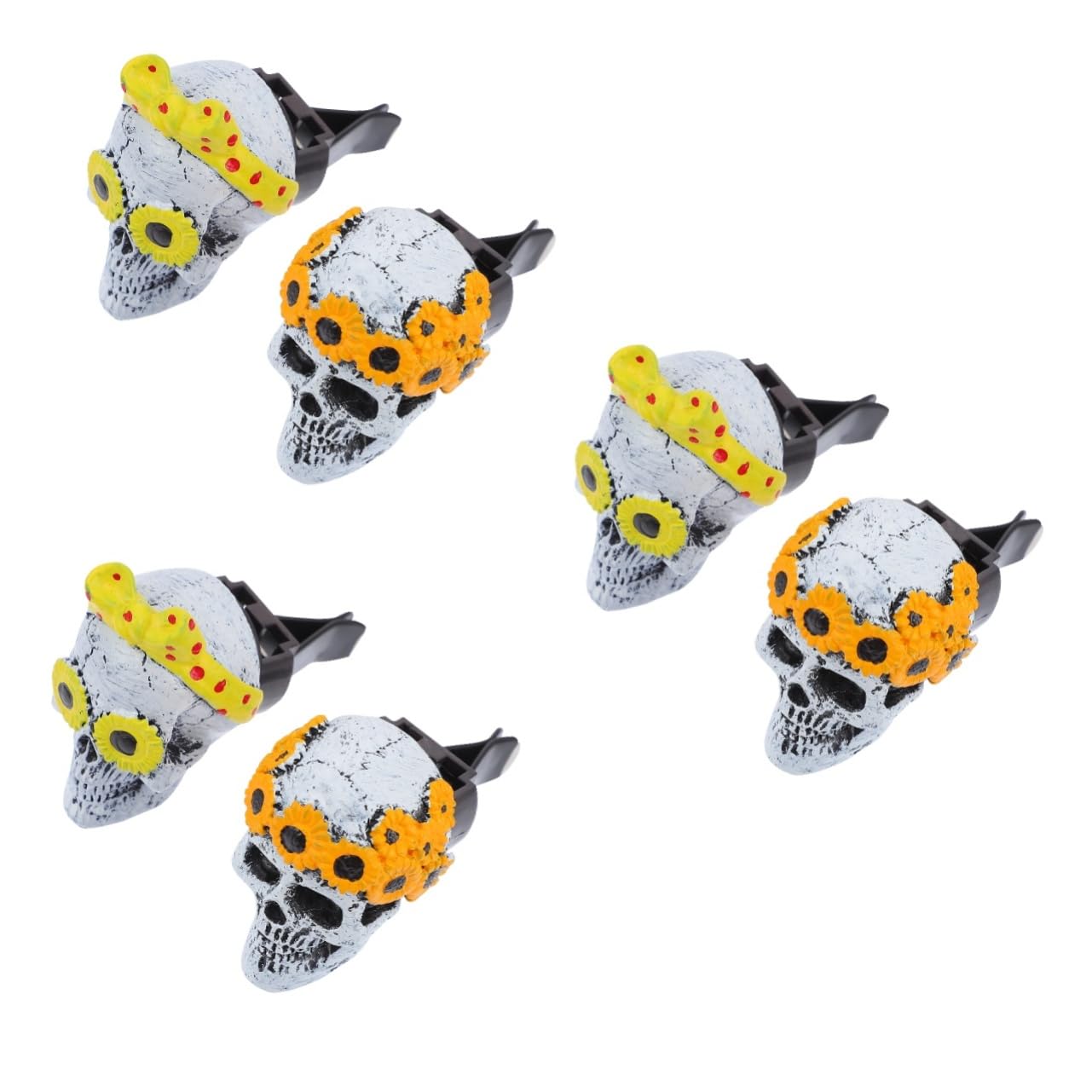 Amosfun 6sätze Ghost Head Aromatherapy Clip Set Für Auto Diffuser Für Luftauslass Innenraum Dekoration Und Duftspender Für Auto Büro Und Mehr
