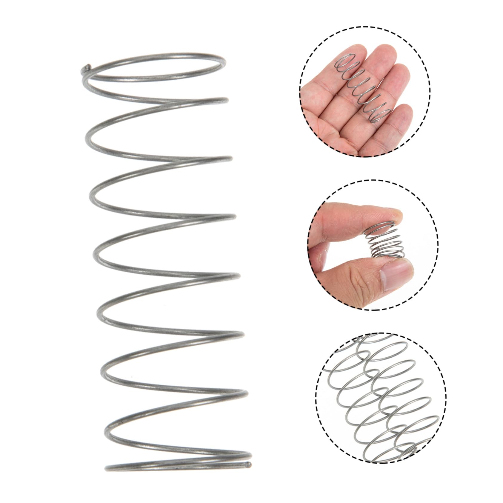 Ressorts de Bouton pour Trompette et Bugle, Acier Inoxydable Argenté, Lot de 3, Faciles à Installer pour Réparation D’Instrument