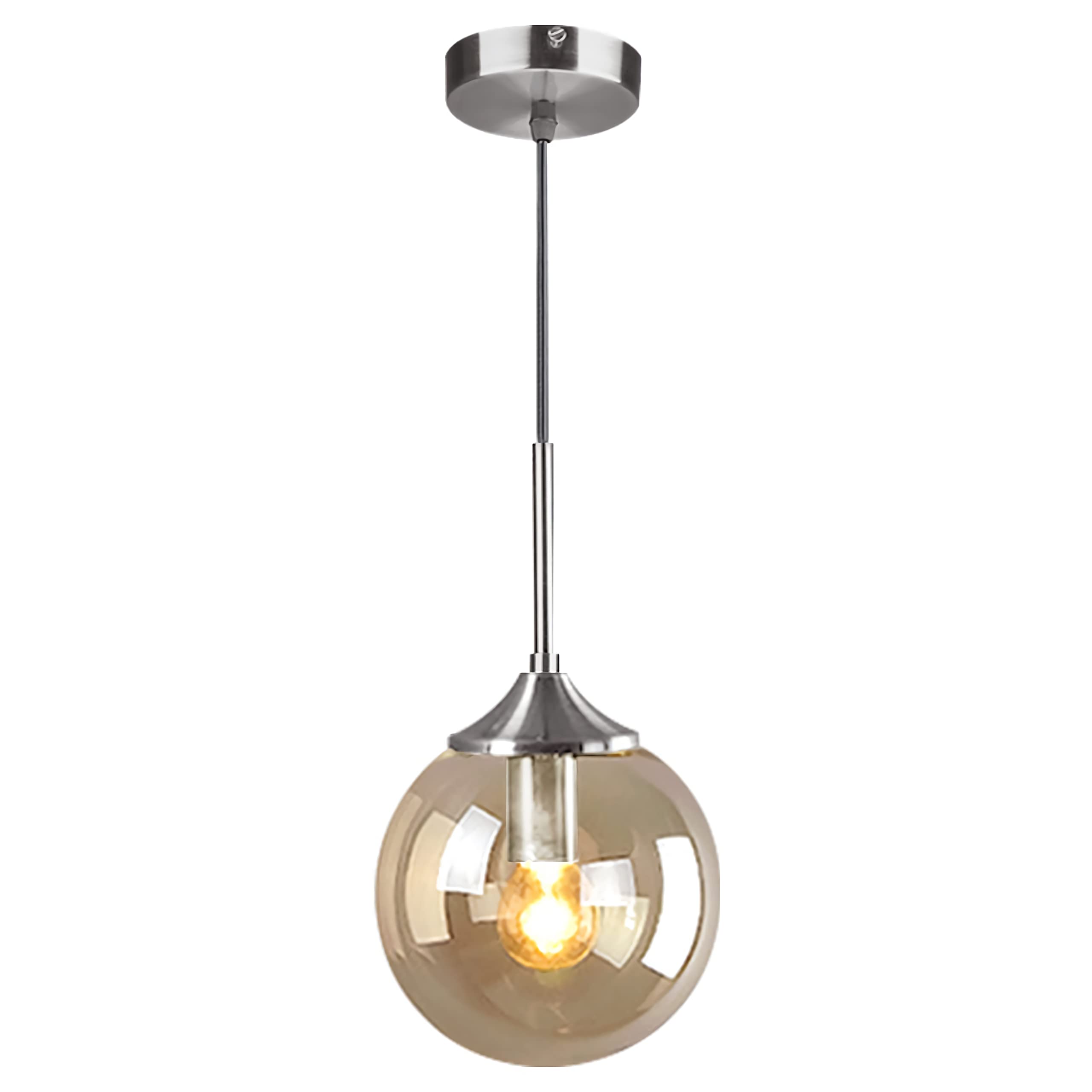 KCO Lighting Modern Glass Globe Pendant Light Nordic Brushed