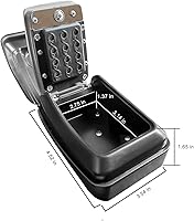 Vista 3 de Caja de bloqueo de botón, caja de almacenamiento de llaves montada en la pared al aire libre con código reiniciable de teclado de 10 dígitos