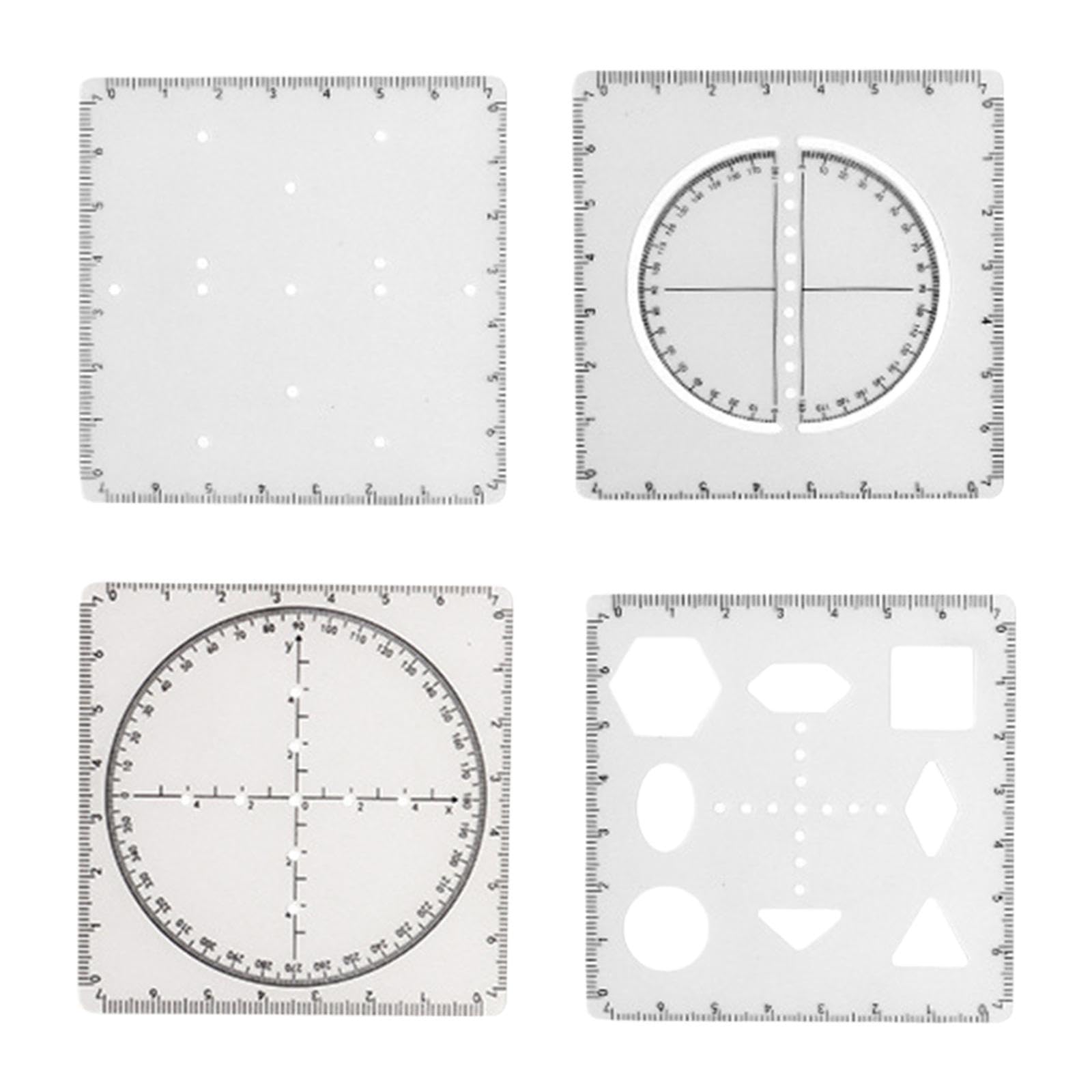 BNF® Multifunctional Geometric Ruler Measuring Templates for Architecture Writing for Grade 8-Home & Kitchen-Craft Materials-Framing-Frame Rulers