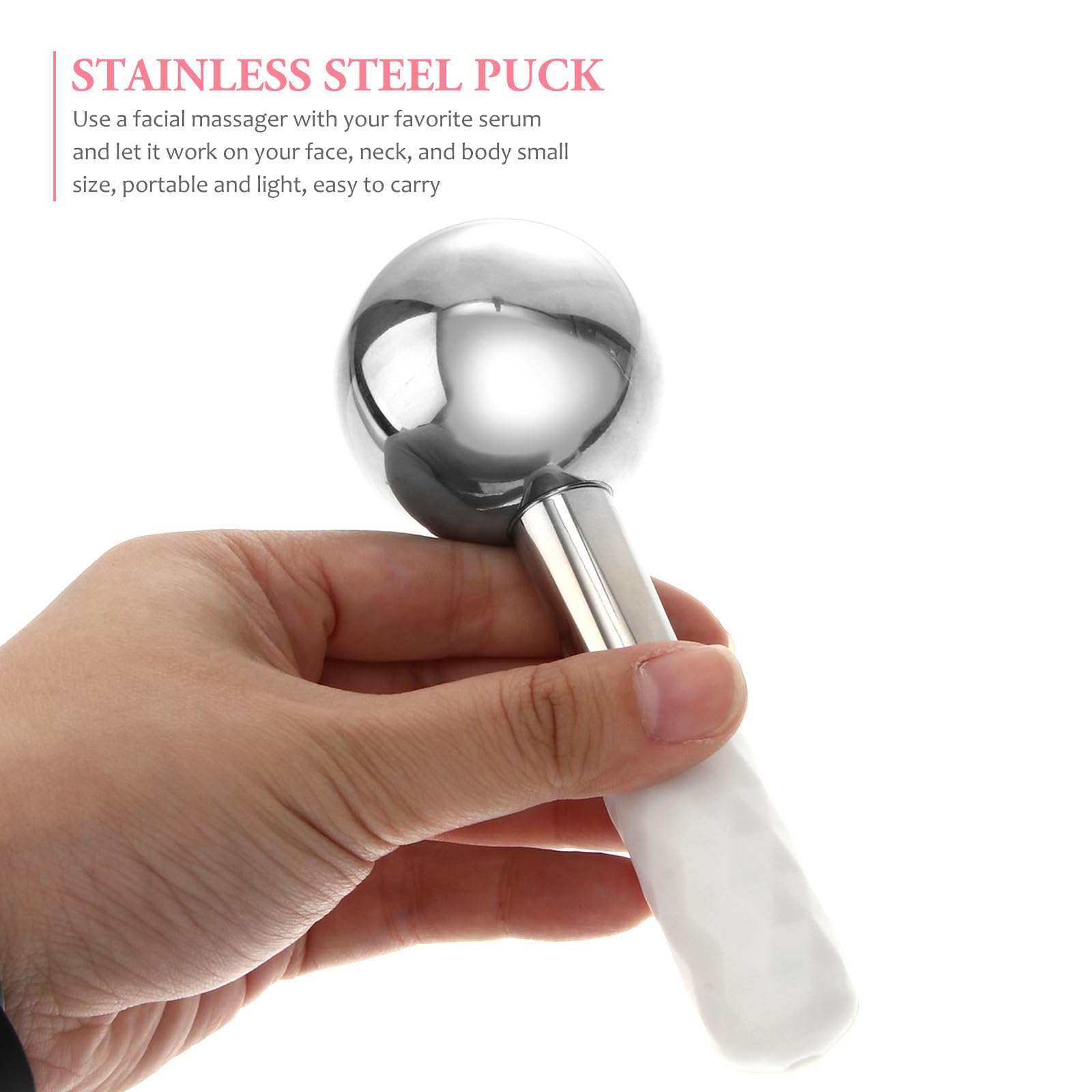Supvox 2 Stück Kühlende Gesichtsmassagegeräte aus Edelstahl mit Hautfreundlichem Material und Tragbarem Design für Entspannende Massage von Körper und Nacken Zufällige Zufällige Farbe