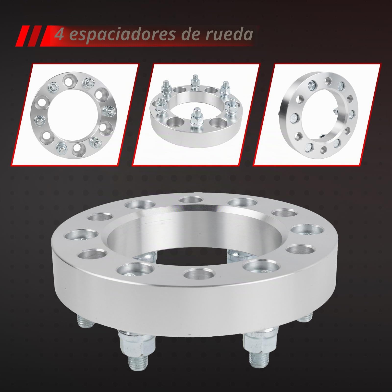 Separadores de rueda, 4 unidades, 30 mm, kit espaciador, tornillos, 6 x 139,7 mm/30 mm
