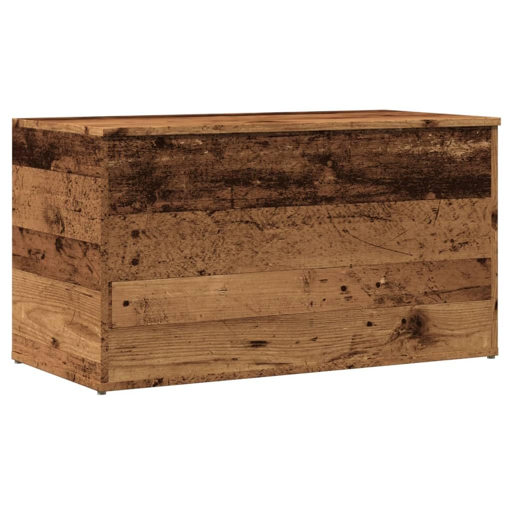 Vidaxl Old Wood Storage Chest, Storage Bins For Toys, Kids Storage Box For Playroom, Storage Containers, Farmhouse Style, Engineered Wood