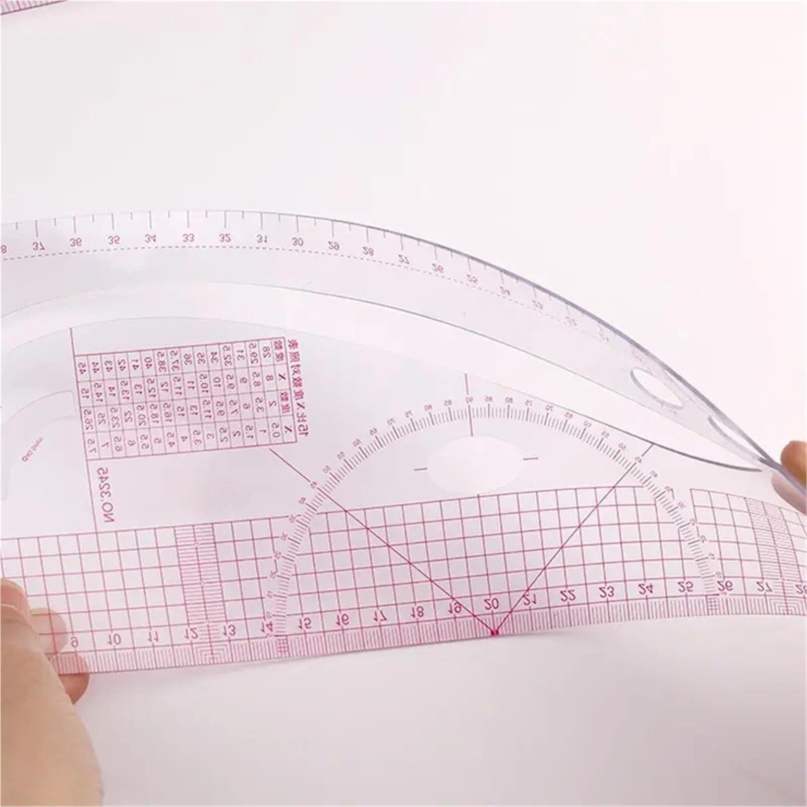 Plantilla De Dibujo A Medida De Medida De Mosaico Suave De Regla Curva | Kit de herramientas de accesorios de costura DIY 6 PCS